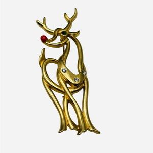 Vintage 1980’s Rudolf The Red Nose Reindeer Christmas Pin